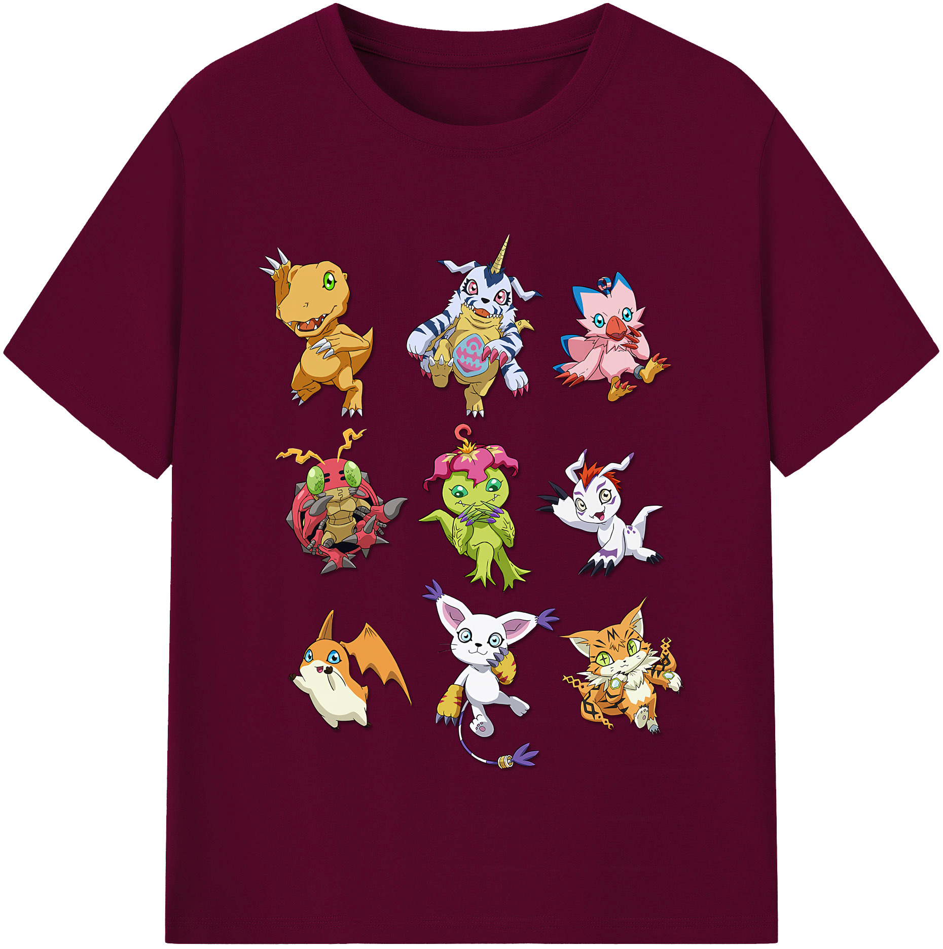 （画像用） Digimon デジタルモンスター/デジモン レディースカジュアルプリントTシャツ（綿100％）